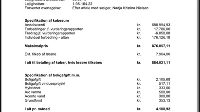 1-værelses andelslejlighed til salg i Roskilde