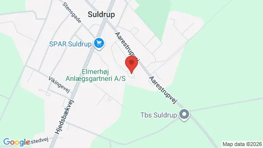 Andelsboliger til salg i Suldrup - kort over placeringen