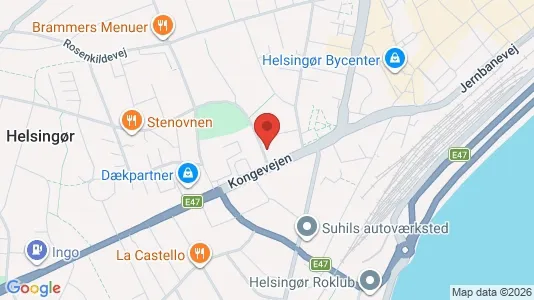 Andelsboliger til salg i Helsingør - kort over placeringen