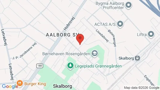 Andelsboliger til salg i Aalborg SV - kort over placeringen