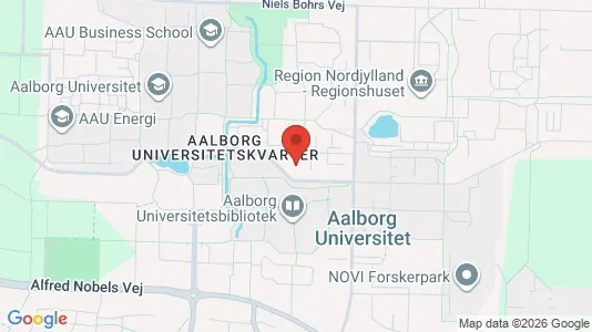 Andelsboliger til salg i Aalborg Øst - kort over placeringen
