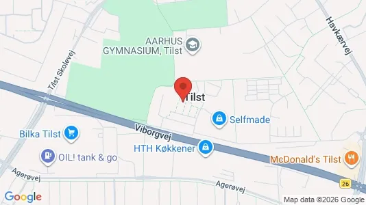 Andelsboliger til salg i Tilst - kort over placeringen