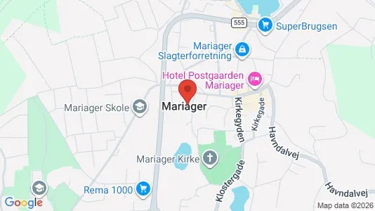 Andelsboliger til salg i Mariager - kort over placeringen