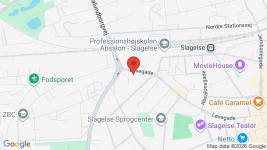 Andelsboliger til salg i Slagelse - kort over placeringen