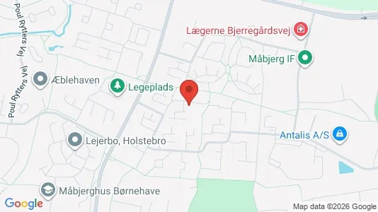 Andelsboliger til salg i Holstebro - kort over placeringen