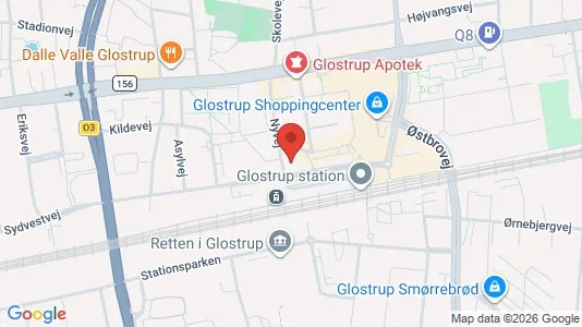 Andelsboliger til salg i Glostrup - kort over placeringen