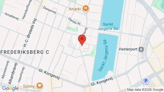Andelsboliger til salg i Frederiksberg C - kort over placeringen