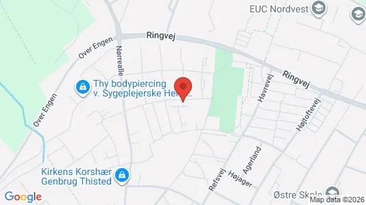 Andelsboliger til salg i Thisted - kort over placeringen