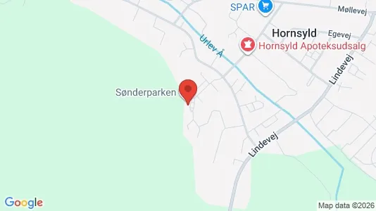 Andelsboliger til salg i Hornsyld - kort over placeringen