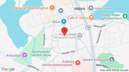 Andelsboliger til salg i Hobro - kort over placeringen