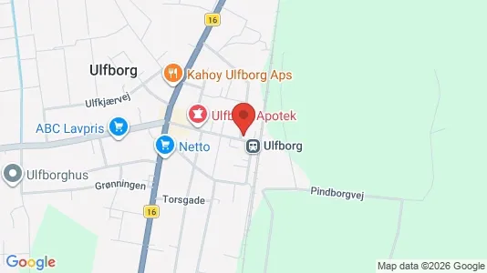 Andelsboliger til salg i Ulfborg - kort over placeringen
