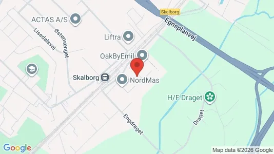 Andelsboliger til salg i Aalborg SV - kort over placeringen