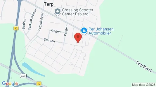 Andelsboliger til salg i Esbjerg N - kort over placeringen