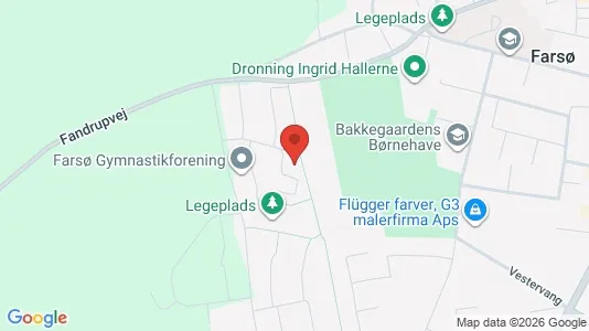 Andelsboliger til salg i Farsø - kort over placeringen