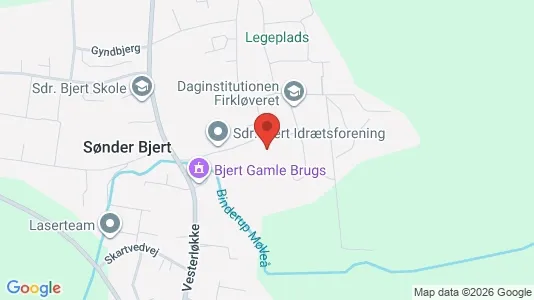 Andelsboliger til salg i Bjert - kort over placeringen
