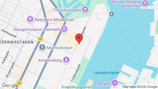 Andelsboliger til salg i København K - kort over placeringen