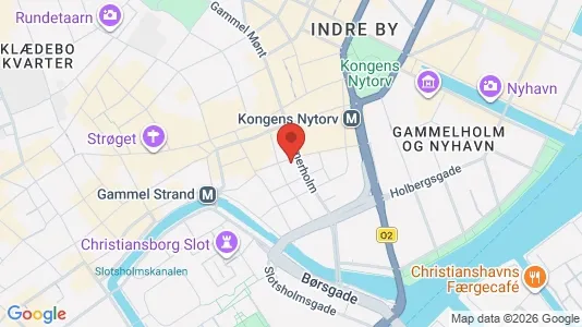Andelsboliger til salg i København K - kort over placeringen