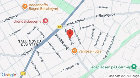 Andelsboliger til salg i København NV - kort over placeringen