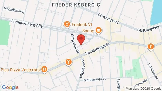 Andelsboliger til salg i Vesterbro - kort over placeringen