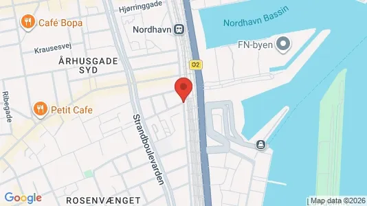 Andelsboliger til salg i Østerbro - kort over placeringen