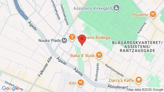 Andelsboliger til salg i Nørrebro - kort over placeringen