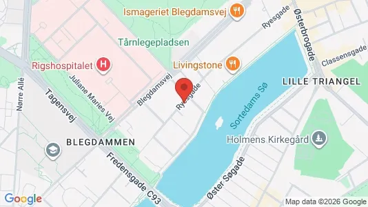 Andelsboliger til salg i Østerbro - kort over placeringen