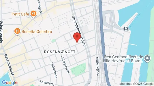 Andelsboliger til salg i Østerbro - kort over placeringen
