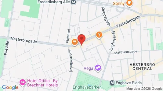 Andelsboliger til salg i Vesterbro - kort over placeringen