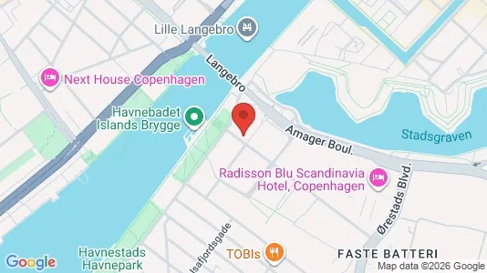 Andelsboliger til salg i København S - kort over placeringen