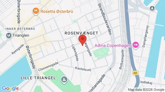 Andelsboliger til salg i Østerbro - kort over placeringen