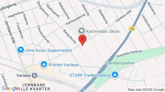 Andelsboliger til salg i Vanløse - kort over placeringen