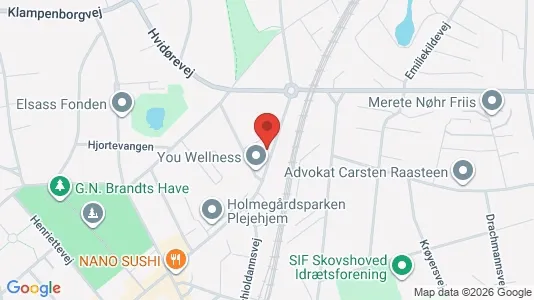 Andelsboliger til salg i Charlottenlund - kort over placeringen