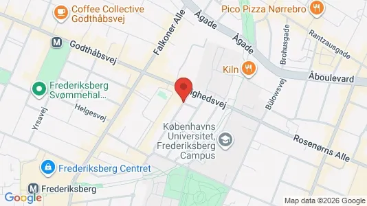Andelsboliger til salg i Frederiksberg C - kort over placeringen