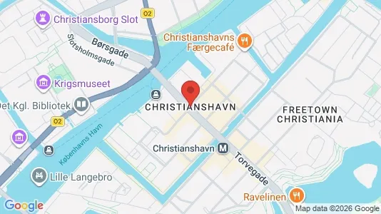 Andelsboliger til salg i København K - kort over placeringen