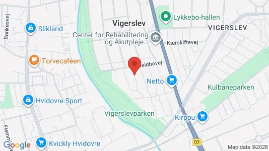 Andelsboliger til salg i Valby - kort over placeringen
