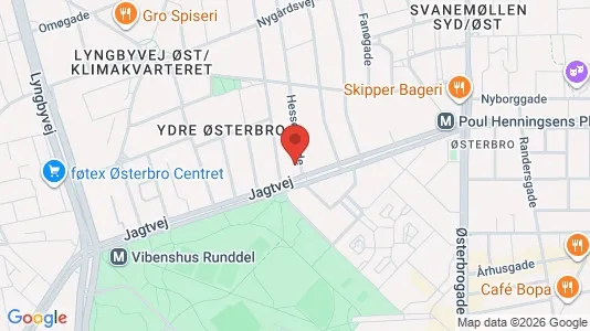 Andelsboliger til salg i Østerbro - kort over placeringen