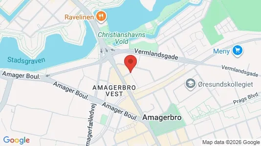 Andelsboliger til salg i København S - kort over placeringen