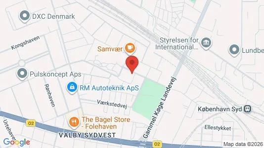 Andelsboliger til salg i Valby - kort over placeringen