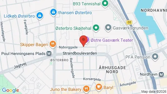 Andelsboliger til salg i Østerbro - kort over placeringen