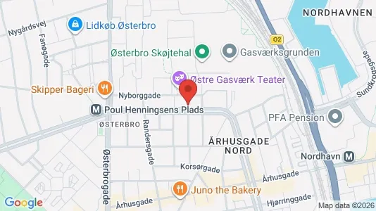 Andelsboliger til salg i Østerbro - kort over placeringen