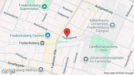 Andelsboliger til salg i Frederiksberg C - kort over placeringen