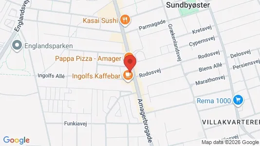 Andelsboliger til salg i København S - kort over placeringen