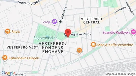 Andelsboliger til salg i Vesterbro - kort over placeringen