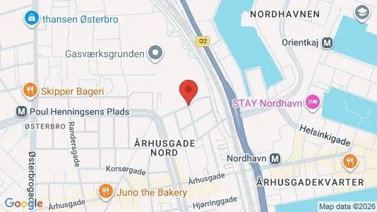 Andelsboliger til salg i Østerbro - kort over placeringen