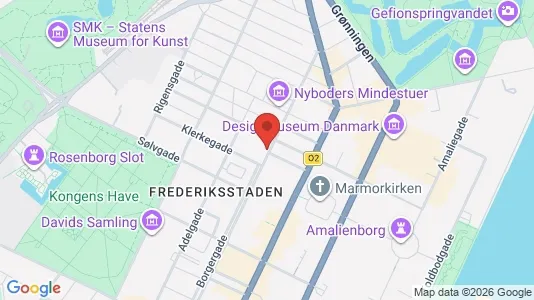 Andelsboliger til salg i København K - kort over placeringen
