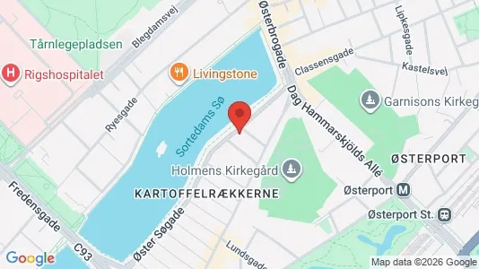 Andelsboliger til salg i Østerbro - kort over placeringen