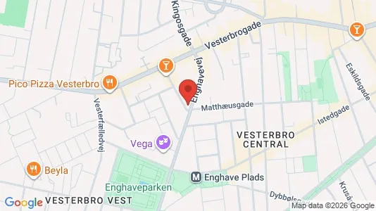 Andelsboliger til salg i Vesterbro - kort over placeringen
