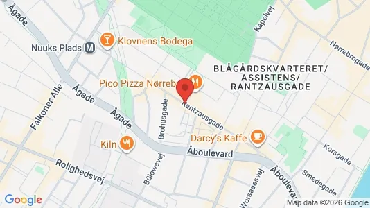 Andelsboliger til salg i Nørrebro - kort over placeringen