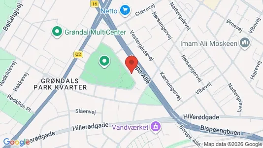 Andelsboliger til salg i København NV - kort over placeringen