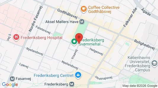 Andelsboliger til salg i Frederiksberg - kort over placeringen